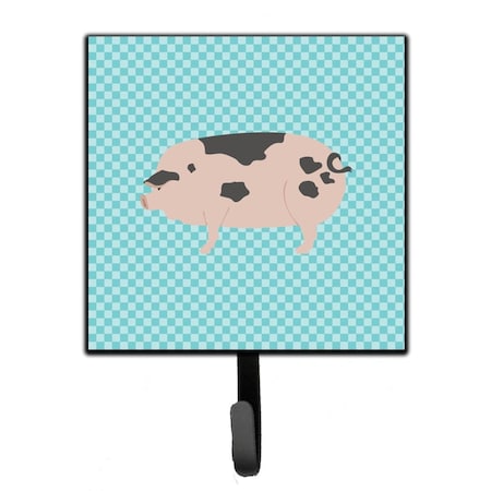 Carolines Treasures Gloucester Old Spot Pig Blue Check Leash or Key Holder BB8114SH4